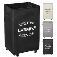 Laundry hamper with lid black, 78l laundry basket with wheels and removable mesh laundry bag, large dirty clothes baskets for bedroom, laundry room, toys storage baskets 3.6 out of 5 stars 162 $30.99 $ 30. Wowlive Large Rolling Laundry Basket Wheels 90l Collapsible Tall Laundry Hamper Handle Foldable Dirty Clothing Basket Fold Up Rectangular Hampers For Laundry Dorm Room Black Buy Online In Qatar At Qatar Desertcart Com Productid