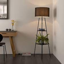 A standing lamp shelf is an awesome project that is actually very useful. Shelved Matt Black Floor Lamp Diy At B Q