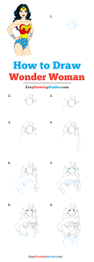 Draw outlines for eye brows & eyes. How To Draw Wonder Woman Really Easy Drawing Tutorial Easy Drawings Wonder Woman Drawing Drawing Tutorial Easy