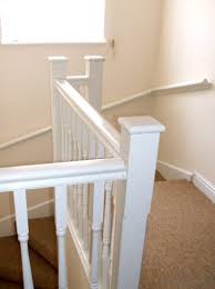 Wood stair parts for your stair handrail & wood balusters spindles. Case Study Whitewood Single Winder Staircase