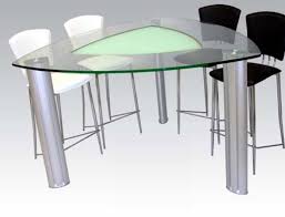 Tufted leather seat cushions produce a classy look in an instant. Chintaly Imports Tracy Triangle Counter Height Dining Set Ci Tracy Cnt 575757 Set At Homelement Com