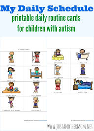 Free Printable Daily Schedule For Children On The Autism