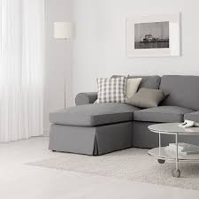 Ikea Ektorp With Chaise Nordvalla Nordvalla Dark Gray Sofa Ektorp Sofa 3er Sofa Beige Wohnzimmer