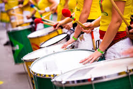 Because samba is dance music, as well as music that's often taken on the road and into the streets, it involves many percussion instruments to drive the rhythm and tempo, and keep it moving. Welcome Samba Beats Music Camp