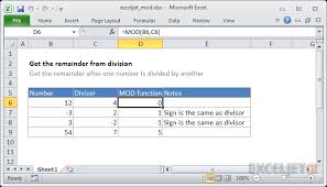 how to use the excel mod function exceljet