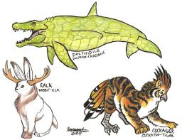 Animal Hybrids By Orcacat88 Deviantart Dolphidile Dolphin Crocodile Ralk Rabbit Elk Cockager Cockat Hybrid Art Creature Concept Art Animal Drawings