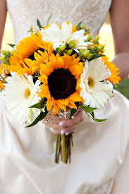 Sunflower bouquets come in every shape and size. 100 Bold Country Sunflower Wedding Ideas Sunflower Wedding Bouquet Sunflower Bouquets Sunflower Wedding