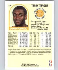 Amazon.com: 1989-90 Hoops Basketball #196 Terry Teagle Golden State  Warriors Official NBA Trading Card : Collectibles & Fine Art