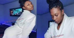 Slim santana has gone viral after she accepted the buss it challenge from tiktok. Santana Slim Buss It Challenge Video In White Robe Goes Viral On Social Media
