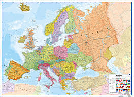 Die länder in europa auf der europakarte. Political Europe Map English Xxl 260 X 190cm