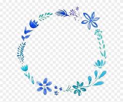Este listado es para una pieza de decoración de boda de verano única. Corona Flores Rosas Blue Floral Circle Frame Png Clipart 3673385 Pikpng