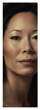 Lucy Liu, a portrait. Yoga Mat