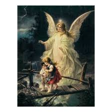 Guardian Angel And Two Children On Bridge Poster Zazzle Com Angel Pictures Guardian Angel Guardian Angels