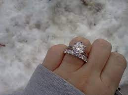 My Dream Ring Round Solitaire Engagement With An Eternity Band Wedding Rings Engagement Engagement Dream Ring