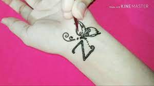 A to z awesome black heart letter love alphabet dpz wallpapers stylish a to z . Tattoo Mehndi Design Z Letter Tattoo Mehndi Design By Kasak Rajput Youtube