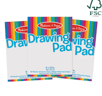 Drawing Paper Pad (50 Sheets, 9 x 12 Inches) 3-Pack