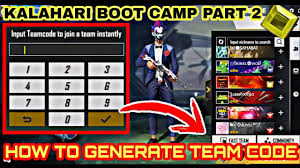 Free fire hack 2020 apk/ios unlimited 999.999 diamonds and money last updated: How To Use Team Code Make Fast Team Freefire New Ob20 Update Kalahari Patch Freefire India Youtube