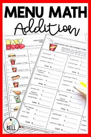 Example add to my workbooks (34) download file pdf embed in my website or blog add to google classroom Real World Math Addition Printables Students Use A Fast Food Menu With Awesome Pictures To Locate Prices An Math Printables Money Worksheets Math Worksheets