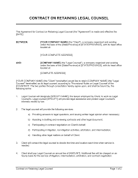 Before you sign, read the. Contract On Retaining Legal Counsel Template By Business In A Box