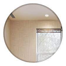 Beautypeak circle mirror black 30 inch wall mounted round mirror with brushed metal frame for bathroom, vanity, living room, bedroom, entryway wall decor (black, 30 inches). 30 Inch Round Frameless Wall Mirror Beveled Edge Polished
