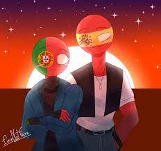 Spain X Portugal Countryhumans