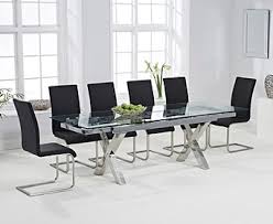 Argos home lido glass extending dining table & 4 chairs. Celeste 160cm Extending Glass Dining Table With Malaga Chairs