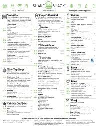 Shake Shack Shake Shack Shake Shack Menu Shake Shack Nyc