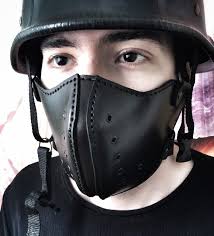 Leather Half Face Mask Motorcycle Mask Protection Mask Etsy Leather Mask Motorcycle Mask Leather Face Mask