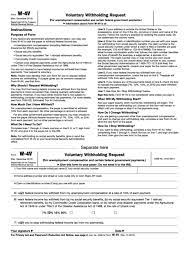 Fill out the voluntary withholding request online and print it out for free. Fillable Form W 4v Voluntary Withholding Request Printable Pdf Download