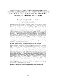 We did not find results for: Pdf Pengembangan Media Pembelajaran Webjoomla Berbasis Problem Solving Pada Materi Memperkukuh Persatuan Dan Kesatuan Bangsa Dalam Nkri Bagi Siswa Sekolah Menengah Kejuruan
