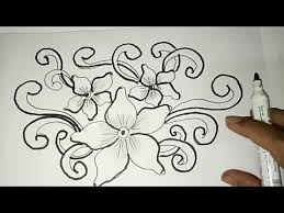 Top contoh gambar sketsa batik seni rupa hitam putih. Paling Populer 12 Gambar Flora Hitam Putih