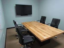 Available in solid white oak or walnut. Hand Crafted White Oak Conference Table With Steel Base By Furniture By Carlisle Custommade Com