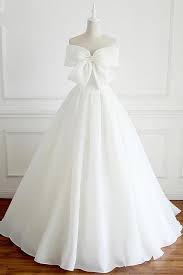 Buy Modern Wedding Dress With Cute Bowknot Cheap Bridal Ball Gown Ow389 Ombreprom Co Uk Wedding Dresses Bow Wedding Dress Bridal Ball Gown White Prom Dress