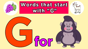 The book has pages for the student to assemble, objects to color, and short phrases to copy (like grin starts with gr.). Words That Start With G For Kids