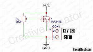 Hello readers, we frequently add new circuit diagrams, so. Strip Led Dimmer Circuit With Irfz44n Mosfet