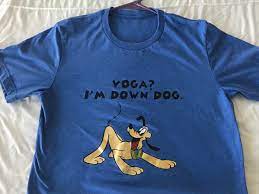 Disney Pluto Yoga Down Dog Shirt Etsy