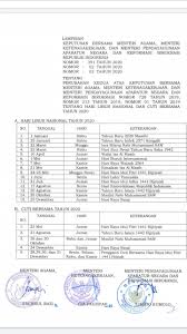 Jadwal liburan & cuti bersama lebaran tahun 2019 sudah ditetapkan. Libur Dan Cuti Bersama Tahun 2020 Website Nglanggeran