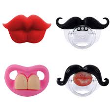 Buy 4pcs Cute Kissable Mustache Pacifier For Babies Funny Lips Baby Pacifiers Online In Taiwan B09256p47q