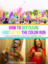 Repeat the process after a break the vinegar worked perfectly after a couple of applications. Better Than Doing Laundry How To Get Clean Fast After The Color Run Color Run Tips Color Run Color Run Outfit