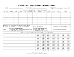 Printable Dbt Diary