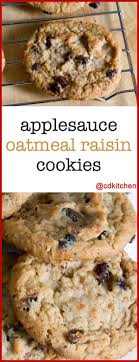 I adapted this recipe for hubby who is a type 1 diabetic. Applesauce Oatmeal Raisin Cookies Cdkitchen Com Oatmeal Raisin Cookies Healthy Cookie Recipes Oatmeal Raisin Oatmeal Raisin Cookies Chewy