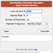 Amortization Schedule Calculator Equal Principal Payments
