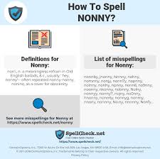 One half of 'the pun guys'. How To Spell Nonny And How To Misspell It Too Spellcheck Net