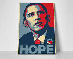 Barack Obama HOPE Poster or Canvas