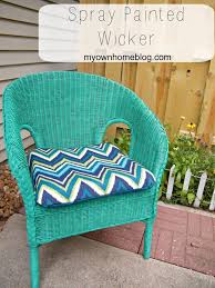 Spray Painted 5 Wicker Chair My Own Home Wicker Chair Wicker Furniture Wicker
