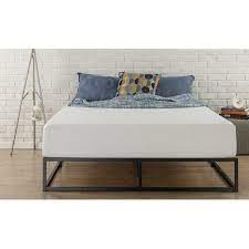 Hashtag Home Wieze Platform Bed Panel Bed Frames Upholstered Bed Frame Contemporary Bed Frame