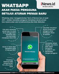 Whatsapp users will be required to either accept the updated privacy policy and terms of service or lose their access to the app from february 8, 2021. Inews Whatsapp Akan Mengeluarkan Aturan Term Of Service Facebook
