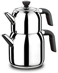 Korkmaz Teapot Caydanlik A078 1 Kappa 18 10 Stainless Steel Tea Pots Stove Top Espresso Steel