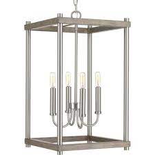 Progress Lighting Zin Collection 1 Light Brushed Nickel Pendant P500064 009 The Home Depot Progress Lighting Industrial Pendant Lights Lantern Pendant Lighting