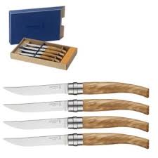 L'opinel est aujourd'hui vendu dans plus de 70 pays. Coffret 4 Couteaux De Table Chic En Olivier Opinel Couteau Achat Prix Fnac